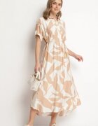 h&s Rochie Maro Cloche cu Bumbac cu Imprimeu Abstract Telanisa