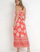 h&s Rochie Maxi Portocalie cu bretele subțiri și curea din material Adakila