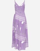 h&s Rochie Mov cu Decolteu Petrecut cu Bretele Reglabile cu Fente Jatila