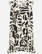 h&s Rochie Neagră cu croi evazat cu decolteu în V cu model abstract Mevondra