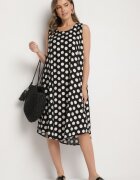 h&s Rochie Negru-Albă cu croi tip cutie fără mâneci cu buline Fevasine