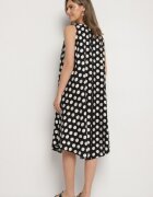 h&s Rochie Negru-Albă cu croi tip cutie fără mâneci cu buline Fevasine