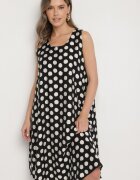 h&s Rochie Negru-Albă cu croi tip cutie fără mâneci cu buline Fevasine
