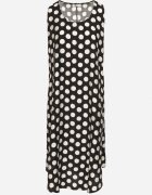 h&s Rochie Negru-Albă cu croi tip cutie fără mâneci cu buline Fevasine