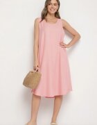 h&s Rochie Roză Evazată Clasică Lunetira