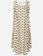 h&s Rochie Verde-Bej cu croială tip cutie Fără mâneci cu buline Fevasine