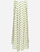 h&s Rochie Verde-bej cu croială tip cutie fără mâneci cu buline Fevasine