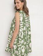 h&s Rochie Verde cu croială evazată cu decolteu în V cu imprimeu abstract Mevondra