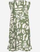 h&s Rochie Verde cu croială evazată cu decolteu în V cu imprimeu abstract Mevondra