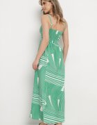 h&s Rochie Verde cu Decolteu Plic cu Bretele Reglabile cu Slituri Jatila