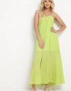 h&s Rochie Verde Deschis cu Bumbac cu Bretele Reglabile cu Elastic la Spate Tinathias
