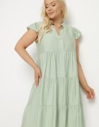 h&s Rochie Verde deschis cu croi evazat cu decolteu în V Meverina