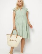 h&s Rochie Verde deschis cu croi evazat cu decolteu în V Meverina