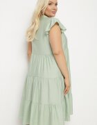 h&s Rochie Verde deschis cu croi evazat cu decolteu în V Meverina