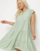 h&s Rochie Verde deschis cu croi evazat cu decolteu în V Meverina