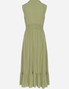 h&s Rochie Verde Din Viscoză cu Croi Petrecut cu Volănaș Uliria
