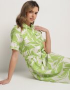 h&s Rochie verde din viscoză cu croială tip cămașă cu cordon legat Uloanna