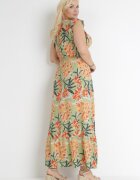 h&s Rochie Verde Maxi cu Elastic în Talie și Decolteu Petrecut Elysa