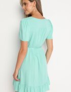 h&s Rochie Verde Tip Cutie cu Volan Legată în Talie Bredela
