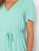 h&s Rochie Verde Tip Cutie cu Volan Legată în Talie Bredela