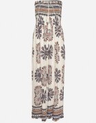 h&s Salopetă bleumarin și crem fără mâneci cu picior lat cu imprimeu ornamental Mirionia