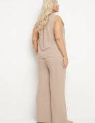 h&s Set bej închis Cămașă fără mâneci și Pantaloni largi cu elastic în talie Telanwena