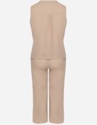 h&s Set bej închis Cămașă fără mâneci și Pantaloni largi cu elastic în talie Telanwena