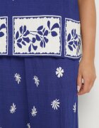 h&s Set bleumarin din vâscoză Maiou cu bretele și Pantaloni cu imprimeu floral Adisira