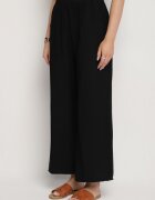 h&s Set negru Bluză fără mâneci cu reglare în talie și Pantaloni largi Dovalinae
