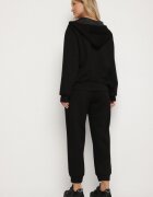 h&s Set Trening Negru Bluză cu fermoar și Pantaloni Jogger din Bumbac Anarrise