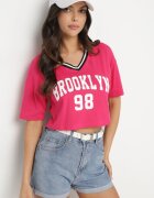 h&s Tricou Fucsia de Bumbac cu Imprimeu Nitanelia