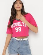h&s Tricou Fucsia de Bumbac cu Imprimeu Nitanelia