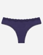 han Chiloți bleumarin din bumbac tip tanga decorați cu dantelă Cirilise