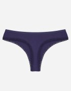 han Chiloți bleumarin din bumbac tip tanga decorați cu dantelă Cirilise