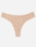 han Chiloți tanga bej cu Bumbac cu imprimeu floral Calylia
