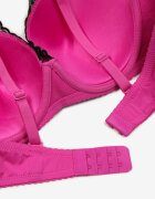 han Sutien Negru-Fuchsia Tip Full Cup cu Dantelă Decorativă Lanithiel