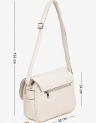 hangfan Geantă crossbody Bej Cu două compartimente cu Clapă Decorativă Delluria