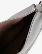 hangfan Geantă de umăr albastră deschisă decorată cu aplicație metalică Peniffia