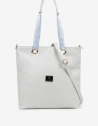 hangfan Geantă Shopper Albastră cu Inserții Metalice Lanastiela
