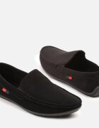 haver Pantofi Negri Tip Mocasini cu Brant din Piele Linateria