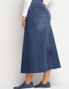 hello miss Fustă blugi bleumarin maxi cu talie înaltă Nicyela