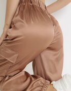 hello miss Pantaloni bej închis de bumbac Joggere cu Buzunare Largi Romia