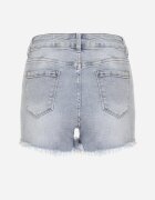 hello miss Pantaloni scurți albastri de blugi cu talie înaltă decorate cu rupturi Vestella