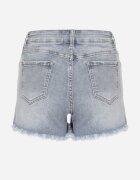 hello miss Pantaloni scurți Denim Albastri cu talie înaltă decorați cu rupturi și strasuri Radelli