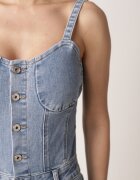 hello miss Salopetă Albastră Denim din Bumbac cu Bretele cu Craci Drepți Laelliana
