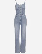 hello miss Salopetă Albastră Denim din Bumbac cu Bretele cu Craci Drepți Laelliana