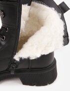ht kids shoes Ghete cu căptușeală ghete cu talpă cu profil Cilvana Negre