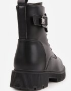 ht kids shoes Ghete cu căptușeală ghete cu talpă cu profil Cilvana Negre