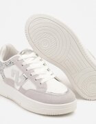 ideal Adidași Alb-Gri cu Sclipici și Ornamente Metalice Pillara