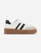 ideal Adidași Alb-Negru stil Tenis cu Model Geometric Avelresil